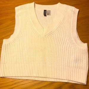 Cream colored, crop vest